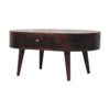 Rounded Coffee Table - Walnut - Image 6