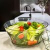 Palm Tree Acrylic Serving Bowls Unbreakable Large Plastic Bowls Clear Bpa Free 10" Diameter - Clear - Image 4