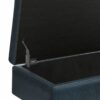 Owen - Small Rectangular Storage Ottoman - Distressed Dark Blue - Image 5
