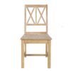 Topmax - 5 Piece Rustic Extendable Dining Table Set Round Trestle Table And 4 Cross Back Dining Chairs For Kitchen, Dining Room - Natural - Image 22