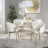 Canary Cosmo - Contemporary Dining Table - Gold / White - Image 5