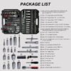 Tool Set Socket And Ratchet Wrench Toolbo 71 Pieces Toolbox Universal Home Car Repair Tool Set For Men Homeowners Diy Enthusiasts And Mechanics - Black - Image 4