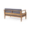 Aston - 2 Piece Wood Outdoor Patio Conversation Seating Set With Gray Cushions - Teak Brown - Image 12