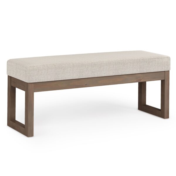 Milltown - Large Ottoman Bench - Platinum