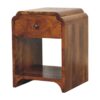Newton - Mini Nightstand With A Drawer And Open Shelf - Brown - Image 3