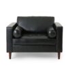 Sophisticated - Club Chair With Birch Wood Legs - Black - Image 4