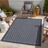 Sunshine - 2'7" X 7'3" Polypropylene Indoor, Outdoor Area Rug - Blue - Image 4