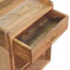 Larissa - T Bar Open Bedside Table - Oak - Image 4