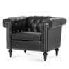 1 Seater Sofa - Black - Image 13