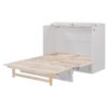 Full Size Murphy Bed With Large Drawers, Space Saving Design - White - Image 8