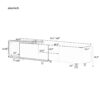 Modern Stylish Extendabletv Stand TV Cabinet For 80" TV - Black / White - Image 15