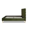 Stockholm - King Modern Wavy Headboard Platform Bed - Olive Green - Image 3