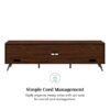 Contemporary 2 Door Minimalist TV Stand For TVs Up To 80" - Dark Walnut - Image 5