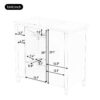 Modern Bathroom Vanity With Ceramic Sink, Freestanding, One Tip - Out Drawer, 3 Side Drawers, Adjustable Shelf - White - Image 7
