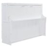 Full Size Murphy Bed With Hydraulic Lift & Desk Design - White - Image 3