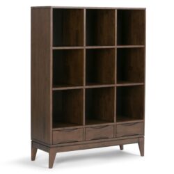 Harper - Cube Storage With Drawers - Walnut Brown