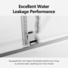 Frameless Double Sliding Soft Close Shower Door - Chrome - Image 7