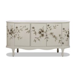 Florence - Hand Painted Lacquered Credenza - Taupe Gray