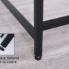 Console Table Narrow Modern Entryway Table Small Behind Couch Table Skinny Sofa Table Hallway Table For Living Room - Black - Image 2