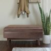 Owen - Small Rectangular Storage Ottoman - Distressed Chestnut Brown - Image 7