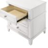 3 Drawer Nightstand With USB - White - Image 3
