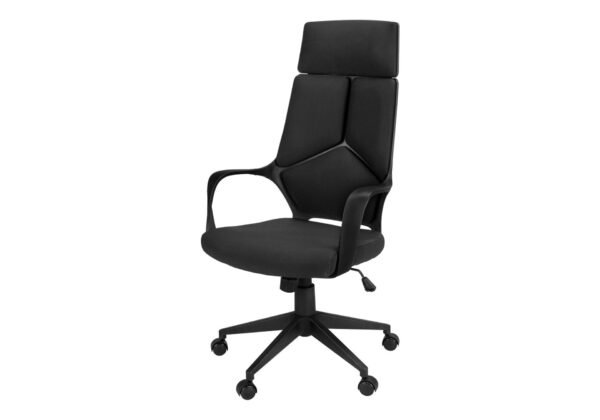 Office Chair, Adjustable Height, Swivel, Ergonomic, Armrests - Black