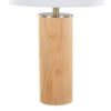 Cylinder - Ash Contemporary Table Lamp - Ash / Antique Brass / White - Image 3