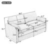 Cozy Upholstered Loveseat Sofa Oversized Comfy Comfy Cloud Sofa Double Cushion Loveseat Sofa Plush Cushion Sofa Couch For Living Room - Light Gray - Image 2
