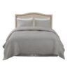 King Size Upholstered Panel Headboard With Copper Nailheads And Adjustable Metal Legs - Natural - Image 5