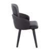 Dahlia - Contemporary Dining Chair (Set of 2) - Black - Faux Leather - Image 3