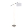 Casper - Contemporary Floor Lamp - Nickel / Off White - Image 4