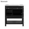 Transitional Style Bathroom Vanity Cabinet Combo With Ceramic Sink, Soft Close Door - Black - Image 9