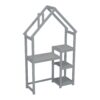 House-Shaped Wooden Writing Desk, Kids Study Table, Bookshelf & Toy Storage - Gray - Image 10