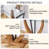 Modern Minimalist Rectangular Glass Table With Tempered Glass Top And Wood Grain Legs For Entrance And Living Room - Transparent - Image 12