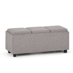 Avalon - Storage Ottoman - Cloud Gray