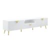 Gaines - High Gloss TV Stand - White - Image 3