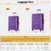 2 Piece Luggage Set With Bags Expanable Spinner Wheels ABS Lightweight Suitcase With Tsa Lock 20" / 24" - Purple - Image 9