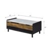 Axel - Printed Faux Marble Coffee Table With Lift Top - Marble - Image 9