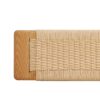 Woven Design Dining Bench For Dining Room, Bedroom - Natural Oak - Image 6