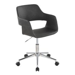 Margarite - Contemporary Task Chair - Chrome / Gray