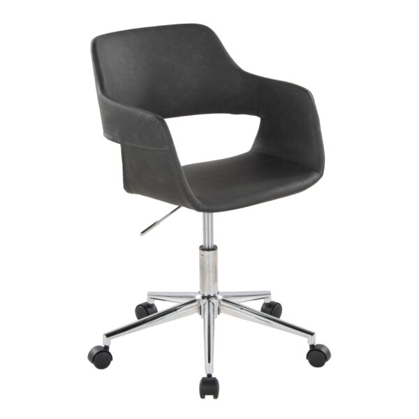 Margarite - Contemporary Task Chair - Chrome / Gray