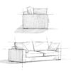 Charlie - Deep Seater Sofa, Upholstered - Cream - Image 15