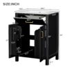 Bathroom Vanity Combo With Ceramic Sink, Luxurious Space-Saving Vanity, 2 Soft Close Doors - Black - Image 9