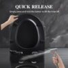 1.1 / 1.60 Gpf Dual Flush 1 Piece Toilet, Water Saving Elongated Comfort Height Floor Mounted, Soft Close Seat, 1000 Gram Map Flushing Score Toilet - Matte Black - Image 12