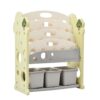 Kids Bookshelf Toy Storage Organizer With 17 Bins And 5 Bookshelves, Multi-Functional Nursery Organizer Kids Furniture Set Toy Storage Cabinet Unit With HDPE SheLF And Bins - Light Green - Image 23