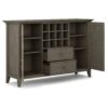 Bedford - Sideboard Buffet And Wine Rack - Farmhouse Gray - Image 3