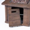 Outdoor Patio Square Gas Burning Fire Pit, Tank Inside, 40000 Btu - Brown Wood Pattern - Image 14