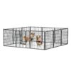 Dog Pens Outdoor Height Foldable 12 Panels Heavy Duty Metal Portable Dog Playpen Indoor Anti Rust Exercise Dog Fence With Doors For Pets Play Pen For RV Camping Yard - Black - Image 10