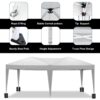 10'X20' Folding Canopy With 6 Removable Sidewalls Outdoor Event Shelter UPF 50+ Gazebo Portable Tents For Parties Beach Camping Wedding Ez Pop Up Canopy - Black - Image 4
