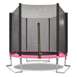 Yc 8Ft Trampoline Outer Net - Pink / Black